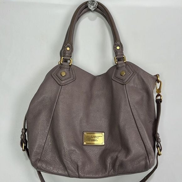 Marc Jacobs Lilac Taupe Leather Double Strap Bag