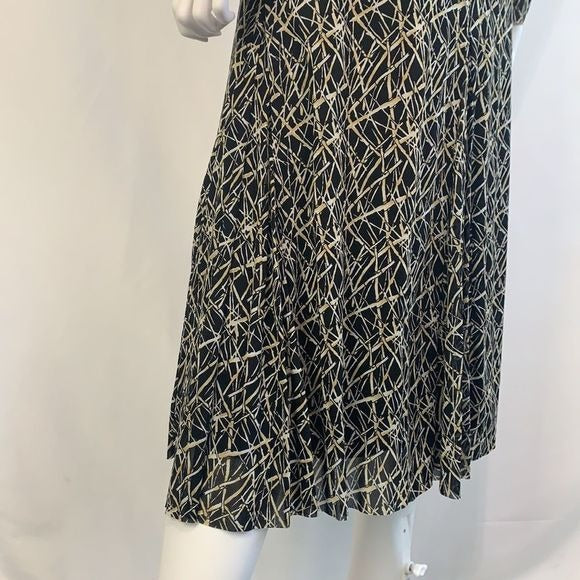 Vivienne Tam VTG black bamboo print mesh dress