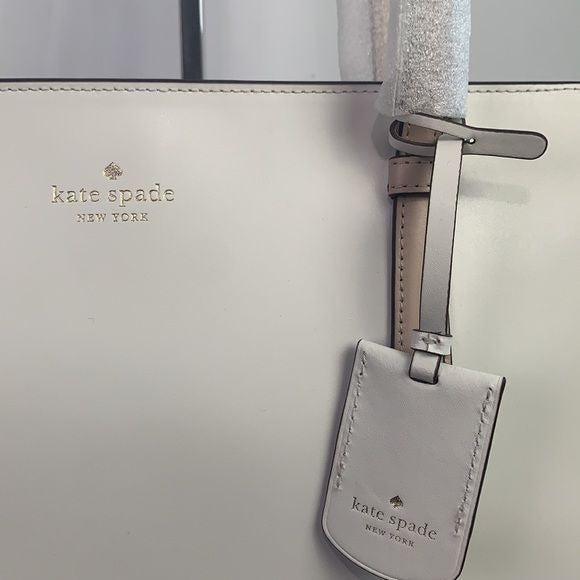 Kate Spade NWT Pink Cream Leather Tote Bag