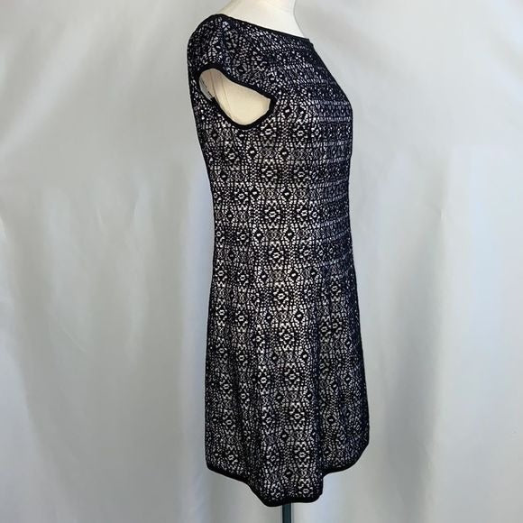 Nanette Lepore NYC Black Lace Cap Sleeve Dress