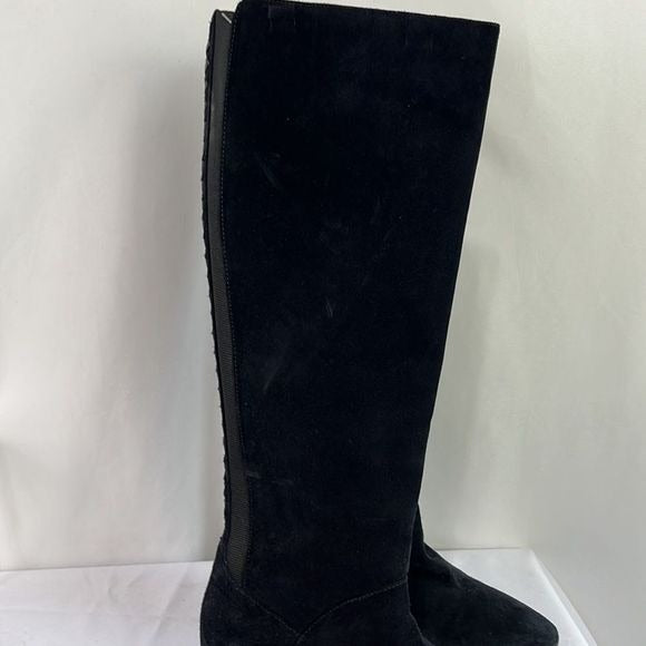 Aquatalia Black Suede Heel Boots