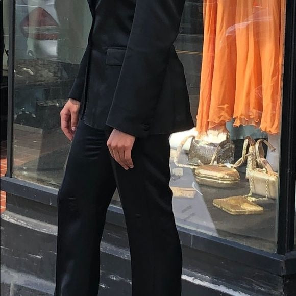 Roberto Cavalli NWT Blk Satin Pant Suit