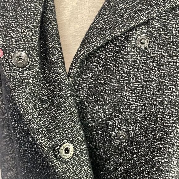 Giorgio Armani Grey Tweed Shawl Collar Jacket