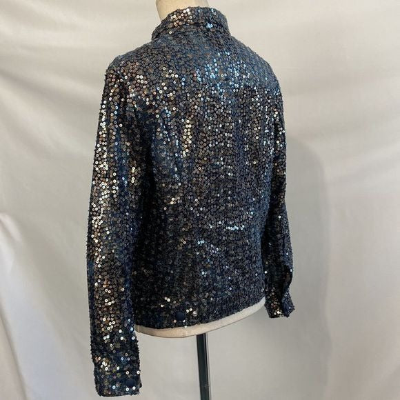 Ottod’Ame Blue Sequined Jacket
