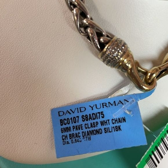 David Yurman 18kt Gold & Sterling White Bracelet
