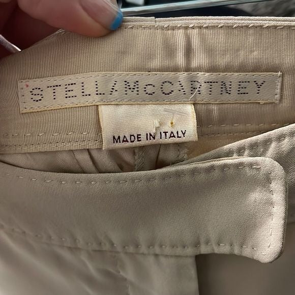 Stella McCartney cream with beaded sides slacks