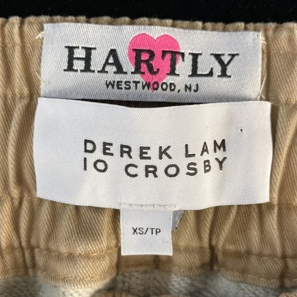 Derek Lam Khaki and Gray Tie Waist Shorts