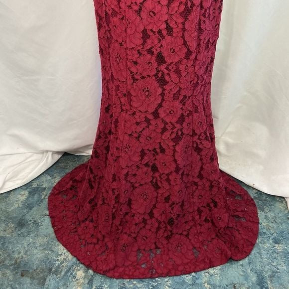Ralph Lauren Wine Lace Gown