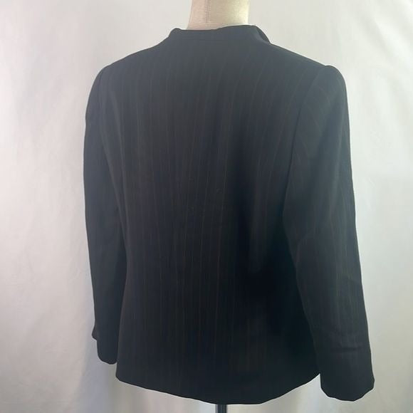 Giorgio Armani Black Pin Striped Jacket / Skirt Suit