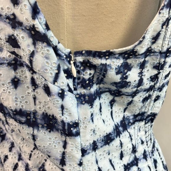 New with Tags Derek Lam Blue Tie Dye Lace Mini Dress