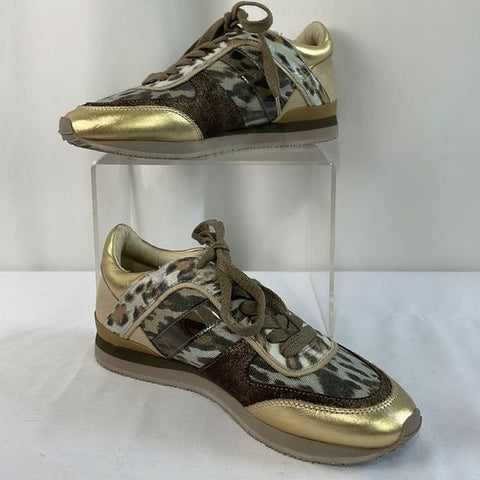 New Liebeskind Gold Animal Print Bronze Sneakers