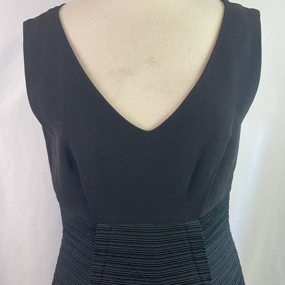 Gianfranco Ferre Black With Pleated Pencil Skirt Dress