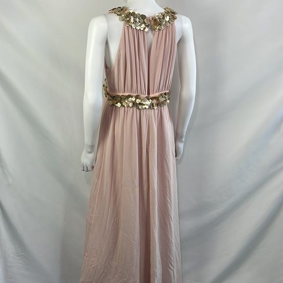 Pink with Gold Beads Red Valentino Gown