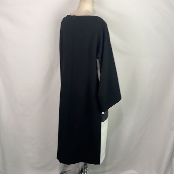 Stogova Cream Black Color Block w Pockets Dress