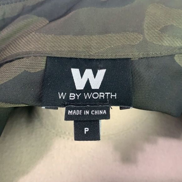 Worth Camo Nylon 3/4 Trench Belt Jacket