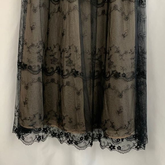 Chetta B NWT Long Black Lace Maxi Skirt
