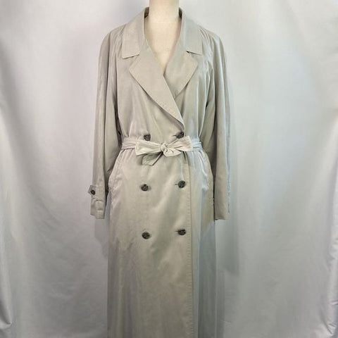 Burberry Tan Wool Lined Trench Jacket