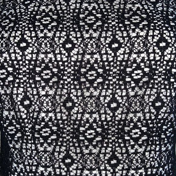 Nanette Lepore NYC Black Lace Cap Sleeve Dress