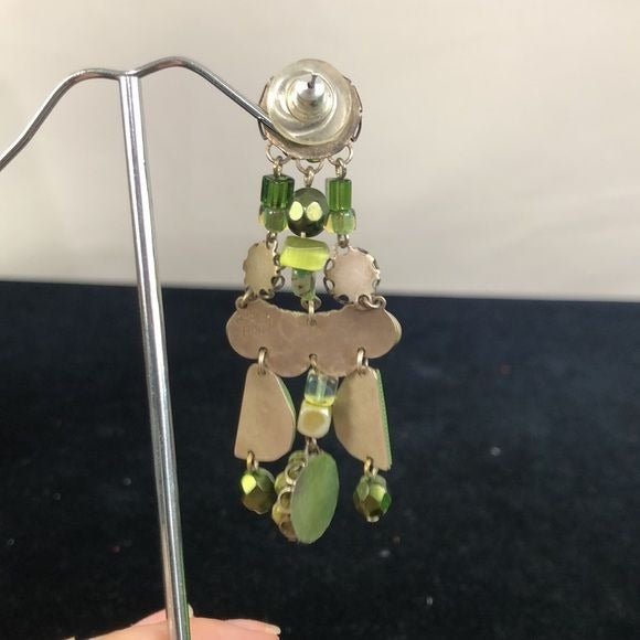 Ayala Bar Green Beaded Necklace/Dangle Earrings