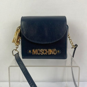 Moschino Vintage Navy Mini Cross Body Bag With Charms