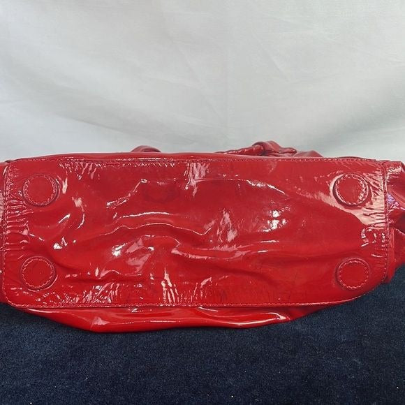 Christian Louboutin Red Patent Telescope Bag As Is