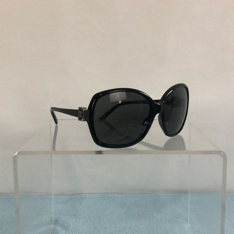 CHANEL Black with Logo Big Frame Sunglasses