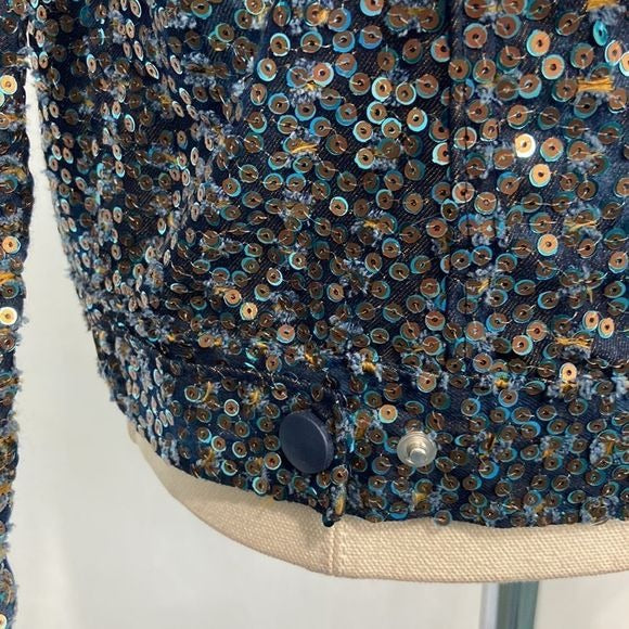 Ottod’Ame Blue Sequined Jacket