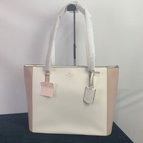 Kate Spade NWT Pink Cream Leather Tote Bag