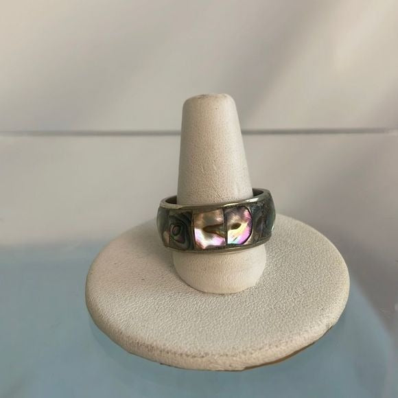 Abalone Sterling Band Ring