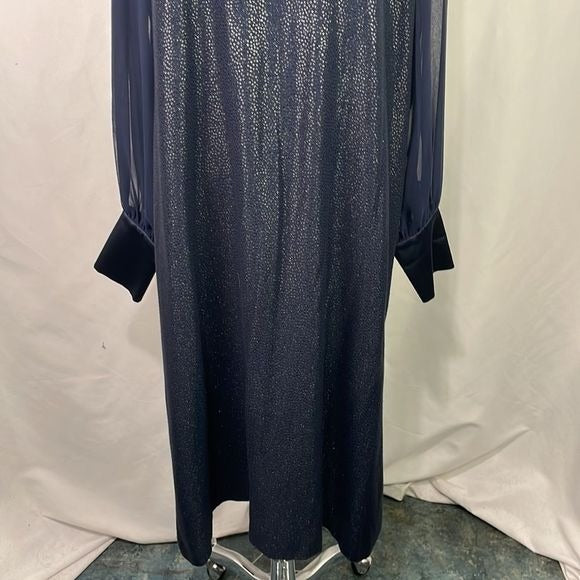 NWT Glengarry’s Blue Sparkly Sheer Sleeve Dress