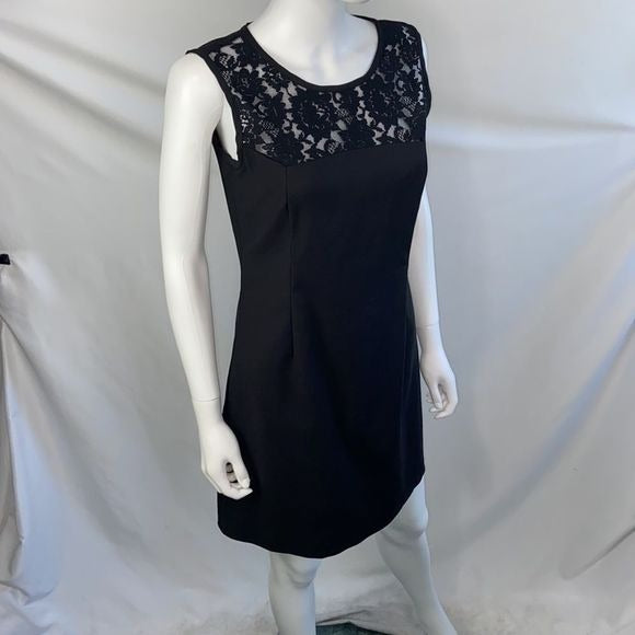 Cacharel Black with Lace Detail Dress