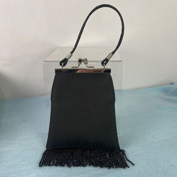 Small Black With Fringe Bag