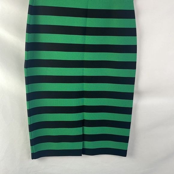 Veronica Beard NWT Black Green Striped Knit Pencil Skirt