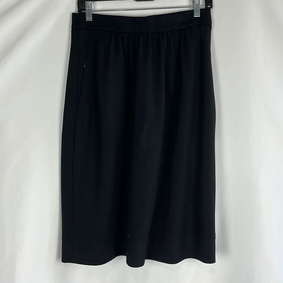 Akris Punto Black A Line Midi Skirt