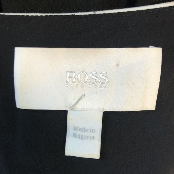 Hugo Boss Cream Top Black Bottom Dress