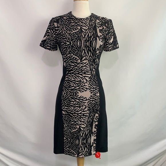 Yigal Azrouel NWT Black Print Color Block Dress