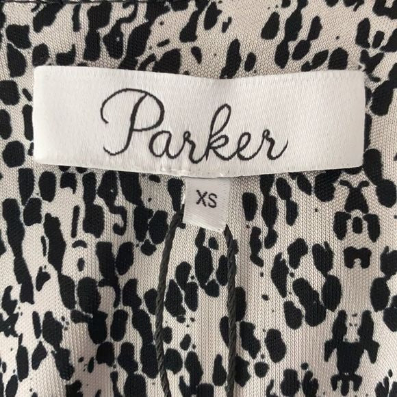NWT Parker Black Print Wrap Dress