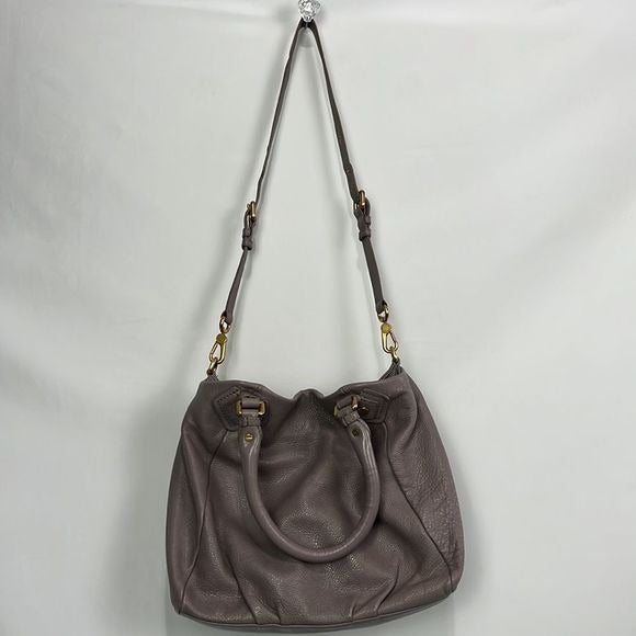 Marc Jacobs Lilac Taupe Leather Double Strap Bag