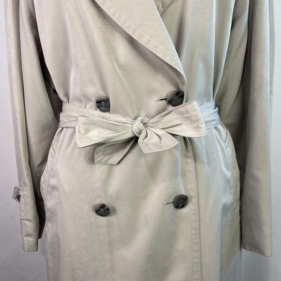 Burberry Tan Wool Lined Trench Jacket