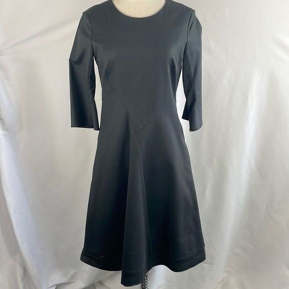 Dorothee Schumacher Black Fitted 3/4 Sleeve Dress