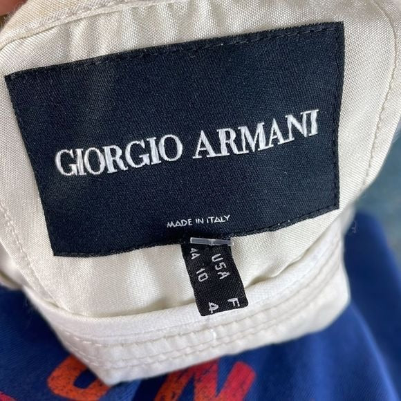 Giorgio Armani Cream w Tan Trim Blazer