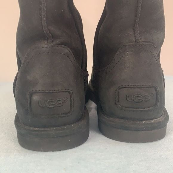 UGG Black Suede and Shearling Boots