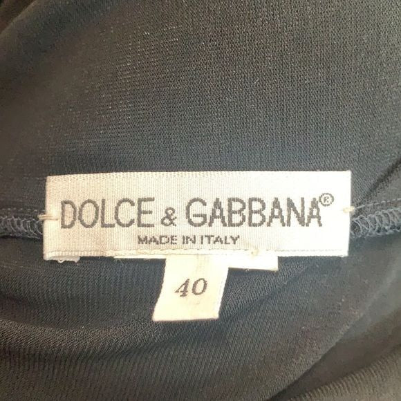 Dolce and Gabbana black zip back dress