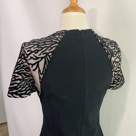 Yigal Azrouel NWT Black Print Color Block Dress