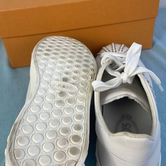 Tods White With Chain Detail Sneakers