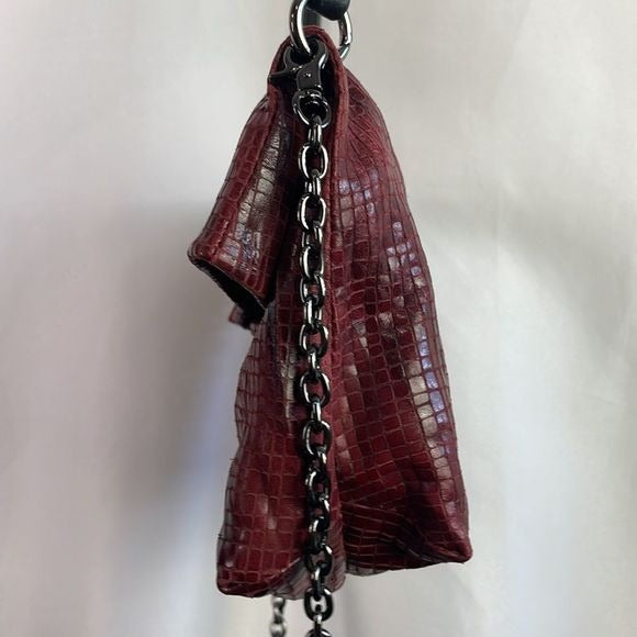 Daniella Lehavi Burgundy Woven Leather Bag