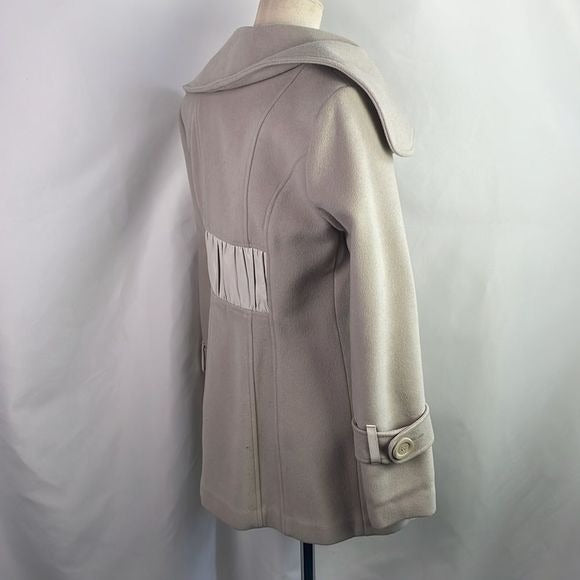 Mackage Cream With Leather Trim 3/4 Jacket