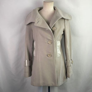Mackage Cream With Leather Trim 3/4 Jacket