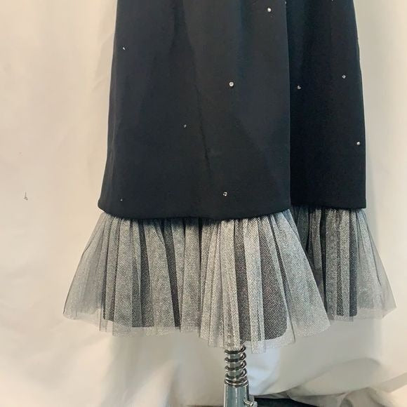 Stogova Black Dress with Crystal Detail/Tulle Bottom