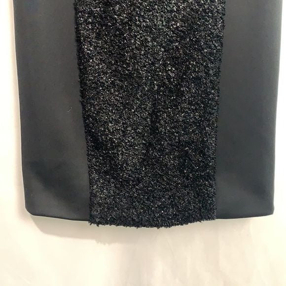 Marna Ro NWT black with sparkly knit panel sheath dress